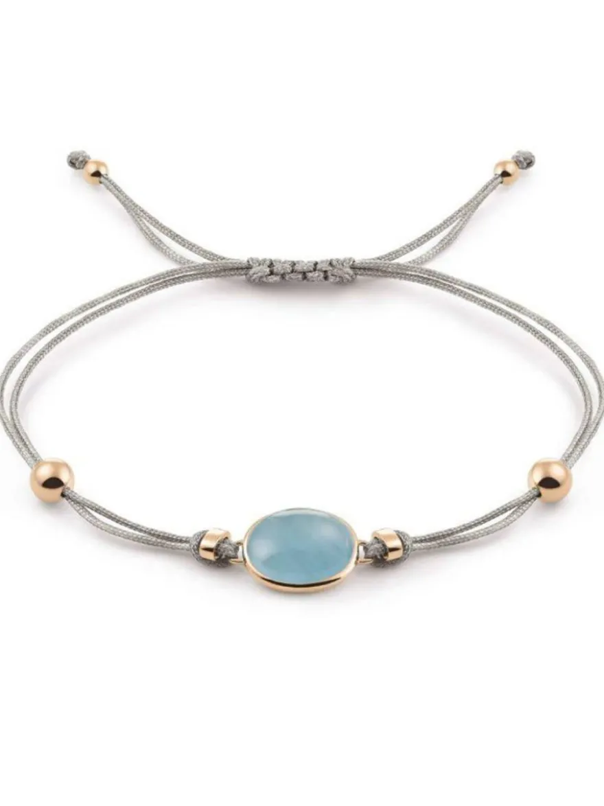 Al Coro Amici armband met milky aquamarijn