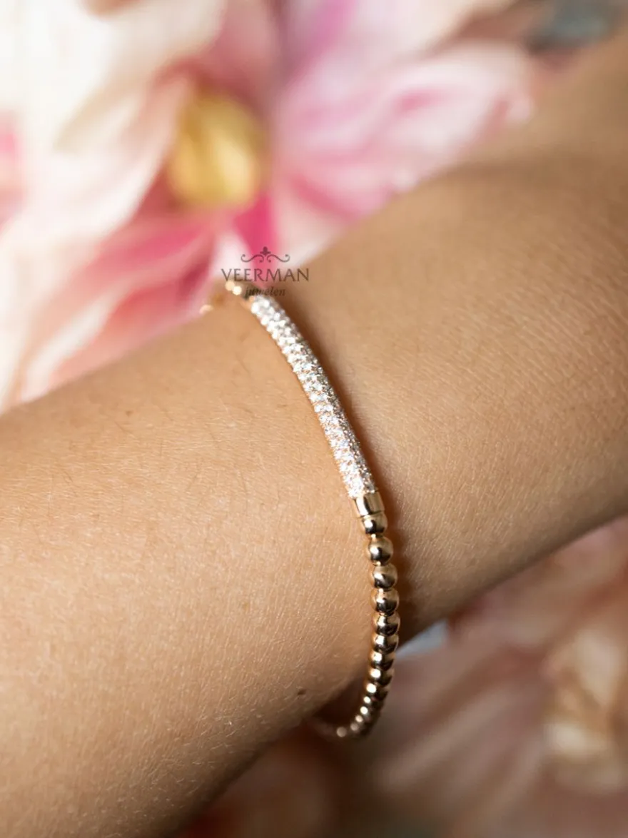 AL Coro roségouden stretcharmband A350R + Luxe Cadeau