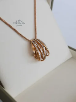 Al Coro Serenata hanger roségoud en briljant + Luxe cadeau