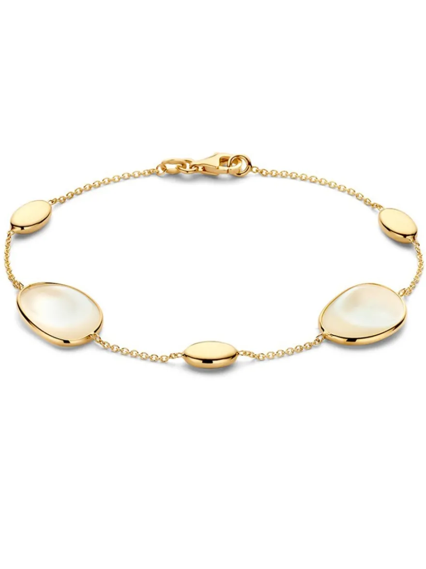 Armband geelgoud met parelmoer + Luxe Cadeau