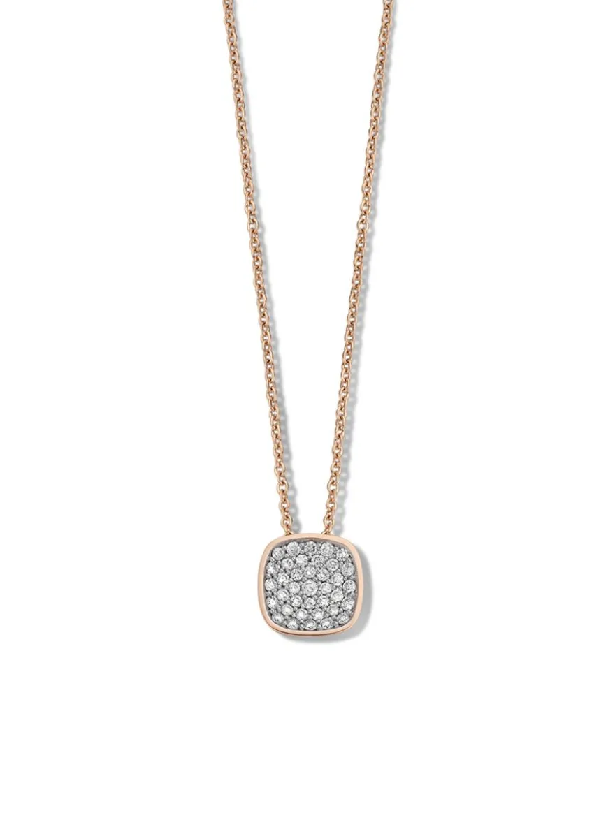 Bicolor gouden hanger met briljant M082N24RW + Luxe Cadeau