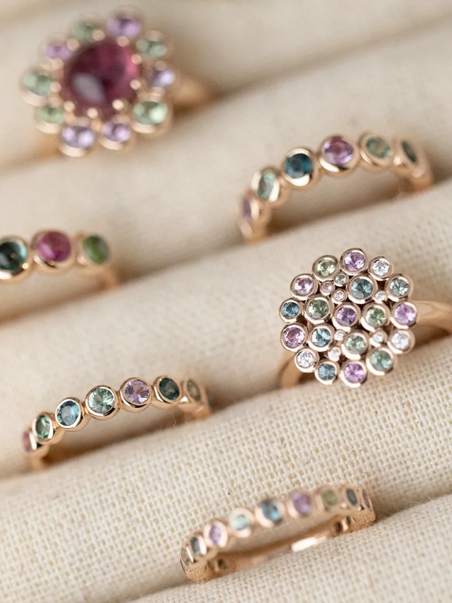 BRON Confetti ring 8RR4939BRMK/5 saffiermix + Luxe cadeau