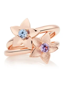 BRON Poppy ring ceylon saffier 8RR4916CS + luxe cadeau