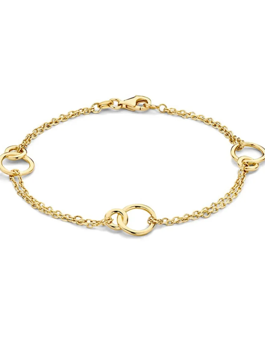 Geelgouden armband met dubbele rij + Luxe Cadeau
