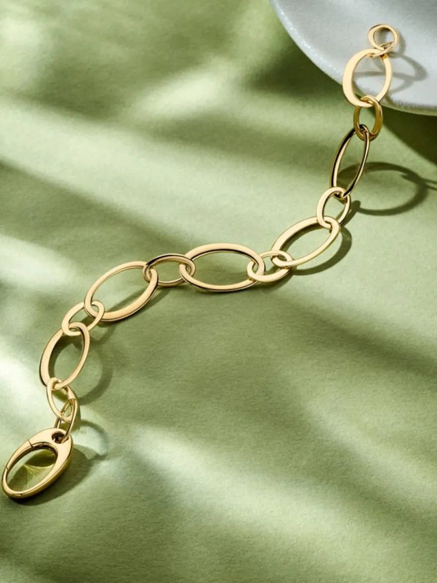 Geelgouden armband met ovale schakels + Luxe Cadeau