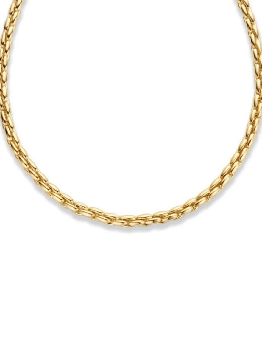 Geelgouden collier met klassieke schakel + Luxe cadeau