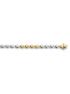 Luxe bicolor tennisarmband + Luxe cadeau