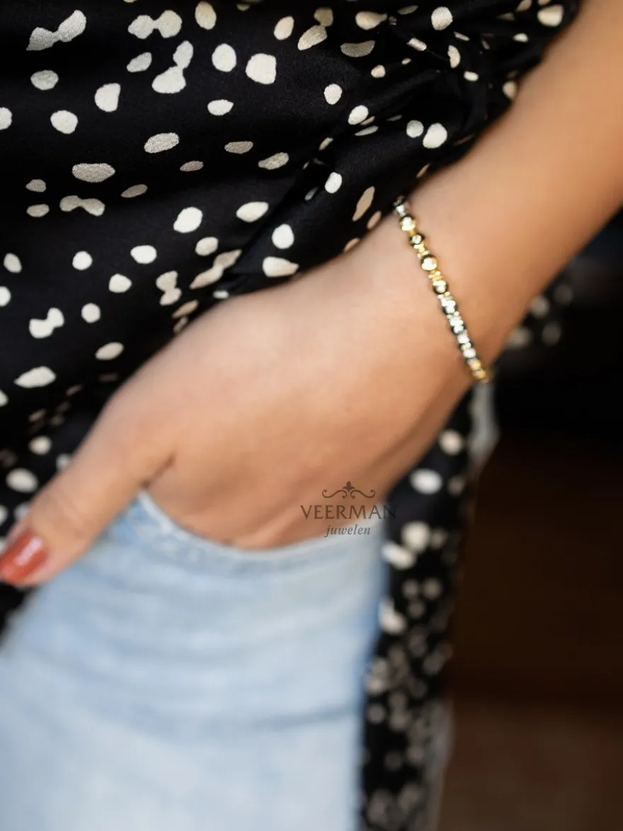 Luxe bicolor tennisarmband + Luxe cadeau