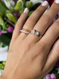 Moondrops ring met briljant M081R24R14 + luxe cadeau