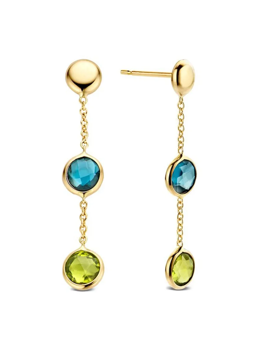 Oorstekers met topaas en peridot + Luxe Cadeau