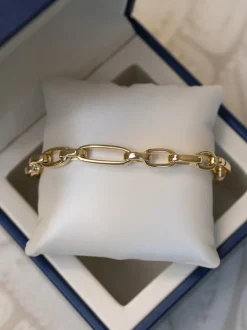 Schakelarmband 18 karaat ronde afwerking + Luxe Cadeau